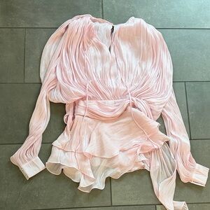 Elegant Pink Dress with Ruffle Details
